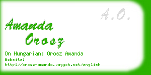 amanda orosz business card